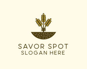 Wheat Farm Crop logo design