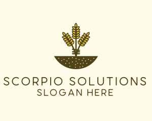 Wheat Farm Crop logo design