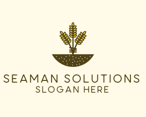 Wheat Farm Crop logo design