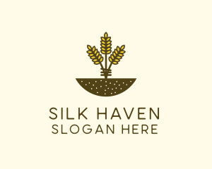 Wheat Farm Crop logo design