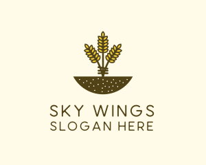 Wheat Farm Crop logo design