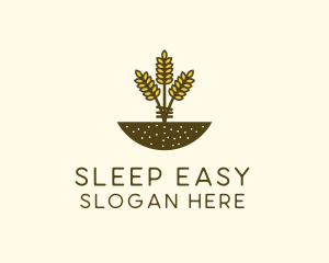 Wheat Farm Crop logo design