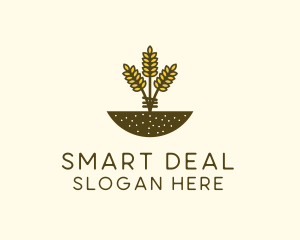 Wheat Farm Crop logo design