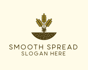 Wheat Farm Crop logo design