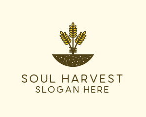 Wheat Farm Crop logo design