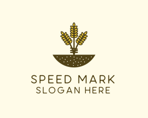 Wheat Farm Crop logo design