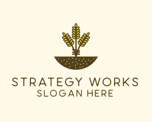 Wheat Farm Crop logo design