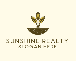 Wheat Farm Crop logo design