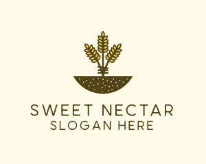 Wheat Farm Crop logo design