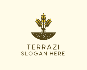 Wheat Farm Crop logo design