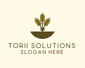 Wheat Farm Crop logo design