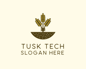 Wheat Farm Crop logo design