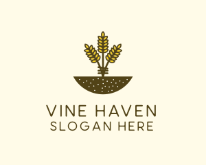 Wheat Farm Crop logo design