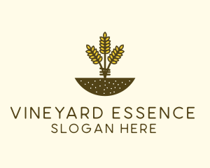 Wheat Farm Crop logo design