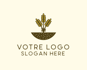 Wheat Farm Crop logo design