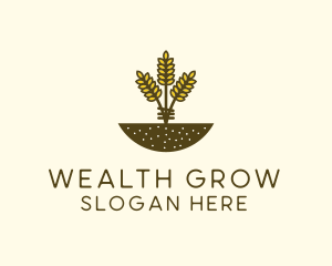 Wheat Farm Crop logo design