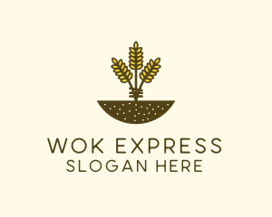 Wheat Farm Crop logo design