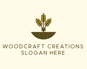 Wheat Farm Crop logo design