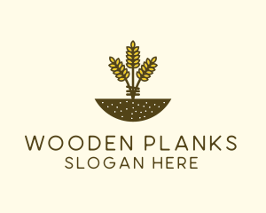 Wheat Farm Crop logo design