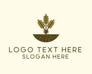 Wheat Farm Crop Logo