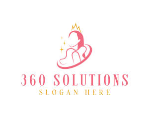 Beauty Crown Queen  logo design