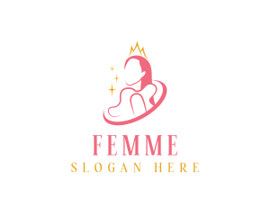 Beauty Crown Queen  logo design