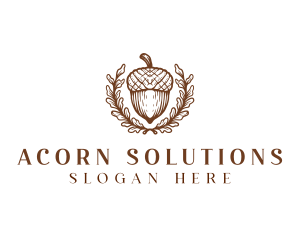 Acorn - Acorn Nut Leaf logo design