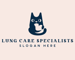 Cute Cat Pet logo design