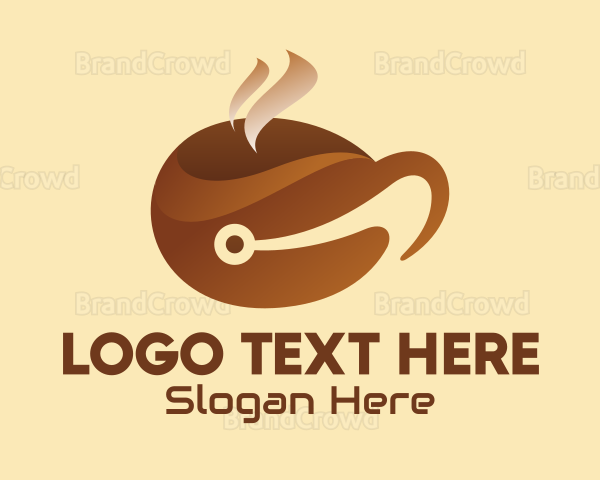 Coffee Cup Tech Logo