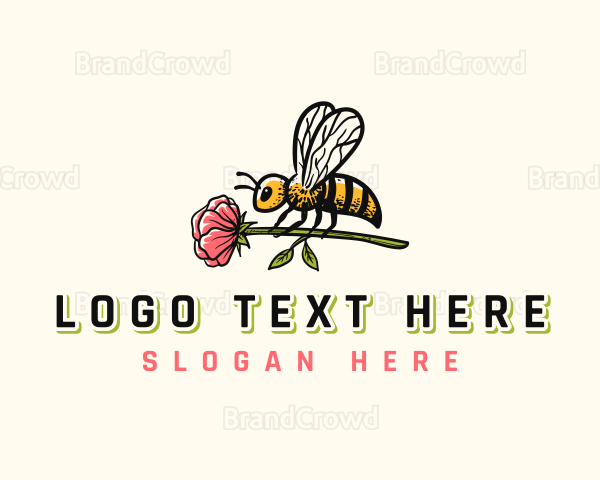 Bee Flower Fragrance Logo