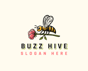 Bee Flower Fragrance logo design