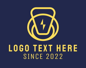 Lightning - Electric Energy Kettlebell logo design