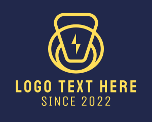 Yellow - Electric Energy Kettlebell logo design
