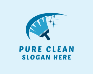 Disinfecting - Water Mop Housekeeping logo design