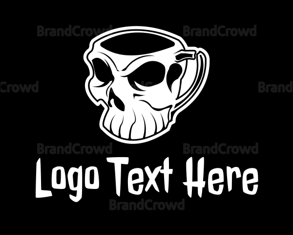 Scary Skull Mug Logo