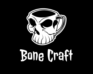 Bones - Scary Skull Mug logo design