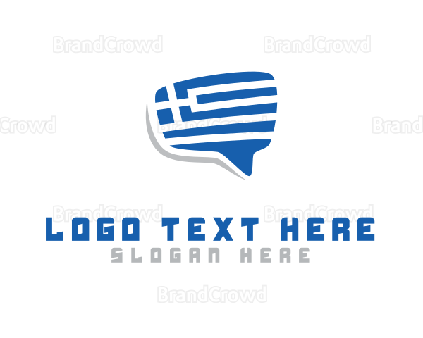 Greece Chat Message Logo