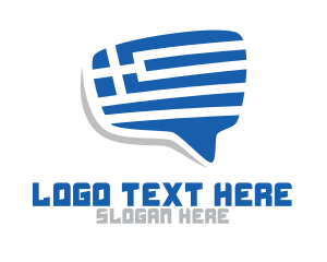 Greece - Modern Greece Chat logo design