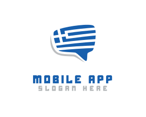 Telemarketing - Greece Chat Message logo design