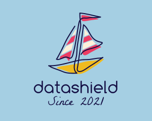 Colorful - Colorful Sailboat Drawing logo design