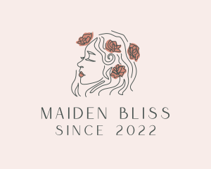 Maiden - Flower Beauty Salon logo design