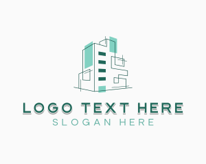 Real Estate - Building Structure Architect logo design