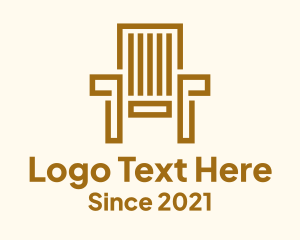 Home Furnishing - Wooden Garden Chair logo design