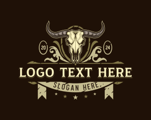 Animal - Buffalo Skull Barn logo design