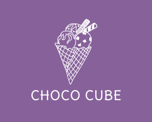 Sweet - Ice Cream Cone logo design