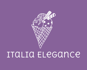 Italy - Ice Cream Cone logo design