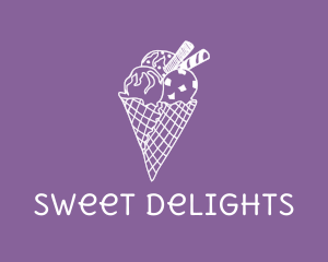 Ice Cream Cone logo design