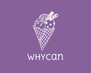 Italy - Ice Cream Cone logo design