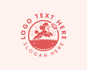 Border Collie - Frisbee Pet Dog logo design