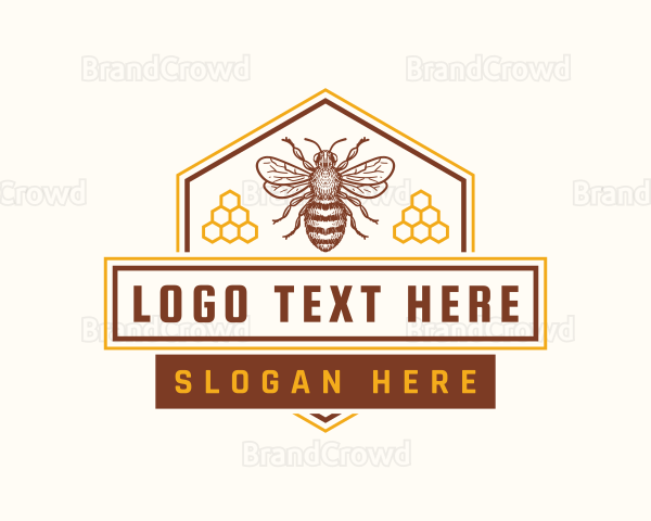 Honeycomb Bee Apiary Logo